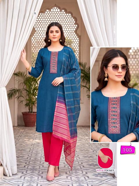 Desi kudi kalki 3pcs wholesale market of ladies kurtis in delhi